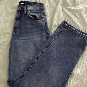 Straight Leg Blue Denim Jeans